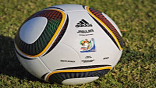 The match ball for the opening World Cup fixture between South Africa and Mexico.