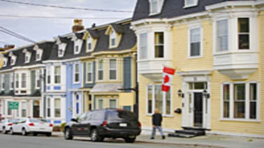 Victorian houses in St. John' s, Newfoundland