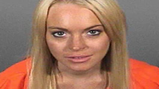 Lindsay Lohan's booking photo.