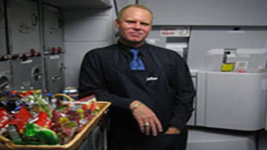 Steven Slater seen here in an undated photo aboard a JetBlue aircraft.