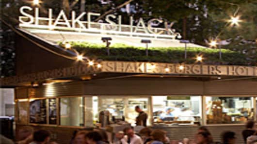 The original Shake Shack location at New York's Madison Square Park.