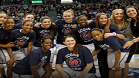 NCAA champion University of Connecticut women's basketball team
