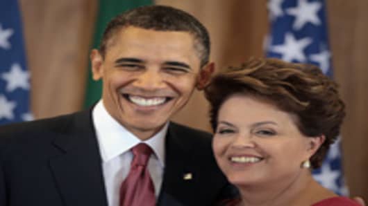 US President Barack Obama and Brazilian President Dilma Rousseff
