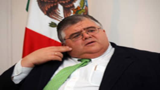Mexican central bank chief and IMF candidate Agustin Carstens