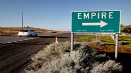 The company-owned town of Empire, which is 100 miles north of Reno, has closed after 87 years when United States Gypsum Company halted its gypsum mine and wallboard manufacturing operations in January.