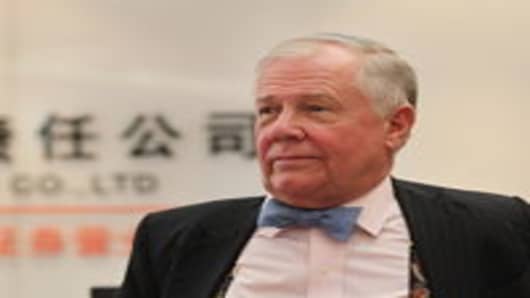 Jim Rogers during a visit to Wenzhou, Zhejiang Province of China. Rogers says he's long Chinese stocks and the currency even though he thinks the property sector may be in a bubble.