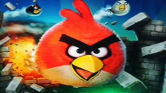 Screenshot of global mobile gaming sensation "Angry Birds"