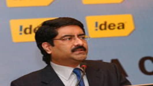 Kumar Mangalam Birla, Chairman of Aditya Birla Group, which owns and operates companies in cement, infrastructure, textiles and mobile telecommunication in India.