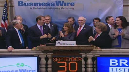 Warren Buffett at the NYSE Opening Bell, September 30, 2011