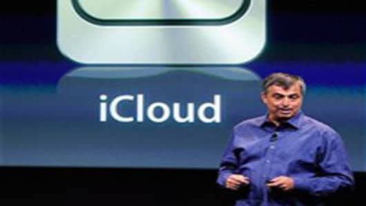 Apple's senior vice president of Internet Software and Services Eddy Cue speaks about iCloud during introduction of the new iPhone 4s at the company’s headquarters October 4, 2011.