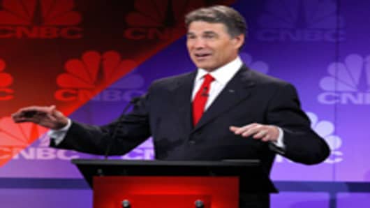 GOP Candidate Rick Perry at Presidential Debate