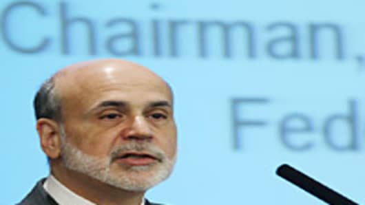 Chairman of the Federal Reserve Ben Bernanke speaks at the Federal Deposit Insurance Corporation headquarters, on February 16, 2012 in Arlington, Virgina.