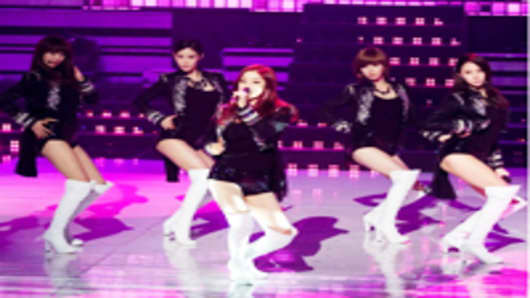 South Korean girl group Nine Muses (9 Muses) performs on stage.