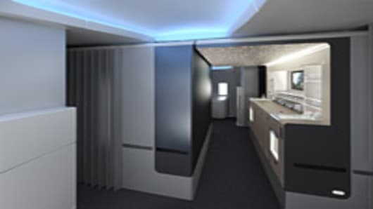 American Airlines premium cabin bar
