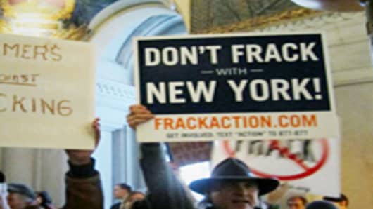 Anti fracking protes in NY