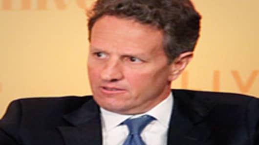 Tim Geithner speaking at Delivering Alpha