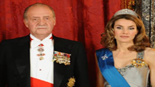 King Juan Carlos of Spain and Princess Letizia of Spain.