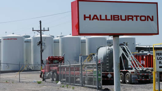 A Halliburton facility in Port Fourchon, Louisiana.