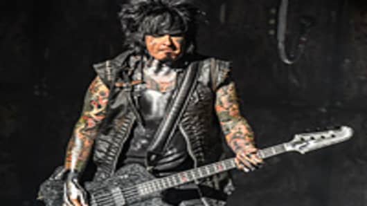 Nikki Sixx from Motley Crue performs at Le Zenith on June 18, 2012 in Paris, France.