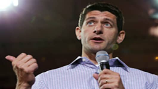 Republican vice presidential candidate, U.S. Rep. Paul Ryan (R-WI) speaks during a campaign rally at the NASCAR Technical Institute on August 12, 2012 in Mooresville, North Carolina.