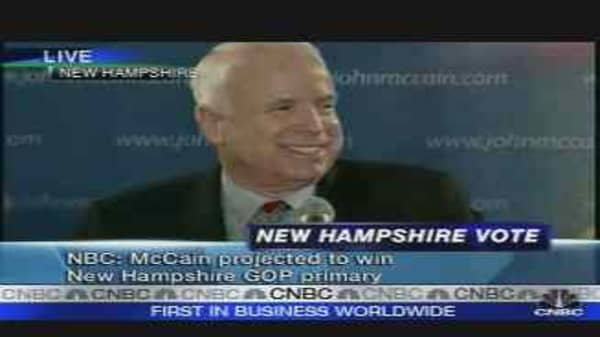 McCain Wins New Hampshire Primary