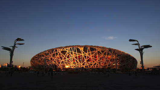Birds Nest Stadium in Beijing, China.