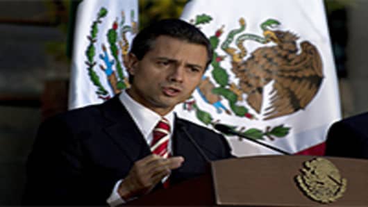Incoming Mexican president, Enrique Pena Nieto.