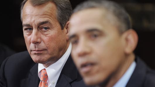 Speaker of the House John Boehner and President Barack Obama in 2012.
