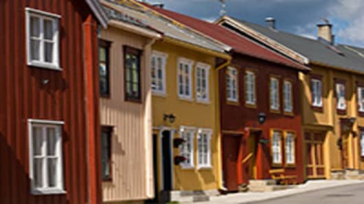 Buildings in Røros, Norway
