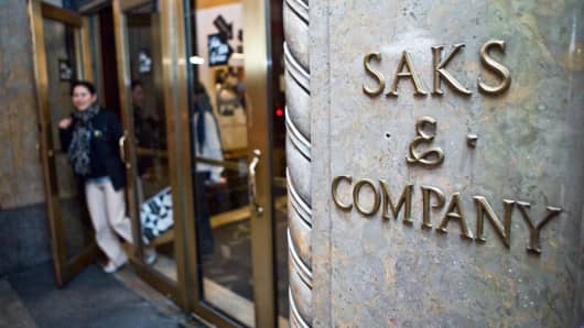 The entrance to Saks Fifth Avenue Outlet. News Photo - Getty Images