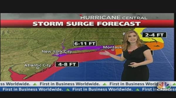 Hurricane Sandy Strengthens 