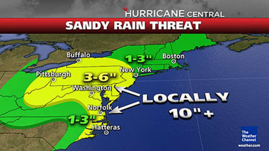 East Coast Grinds to a Halt as Superstorm Sandy Nears