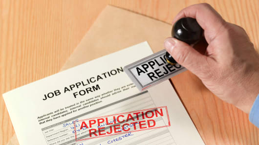 Job application form rejected