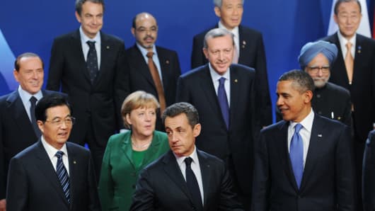 A file photo of the G20 Summit in Cannes in the south of France in November 2011.