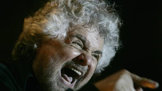 Italian showman Beppe Grillo