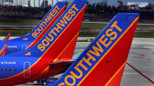 File photo of Southwest Airlines planes