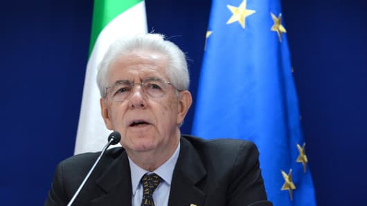 Italian Prime Minister, Mario Monti.