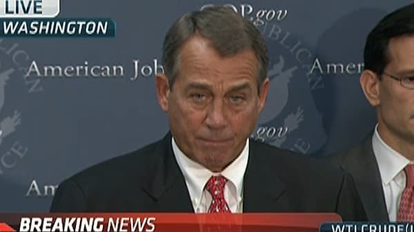 Boehner Remarks on 'Cliff' Talks