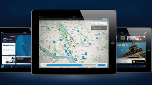Delta Air Lines' Glass Bottom Jet iPad App Feature