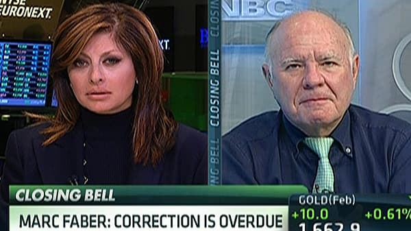 Marc Faber: I'm Selling ... Correction Coming