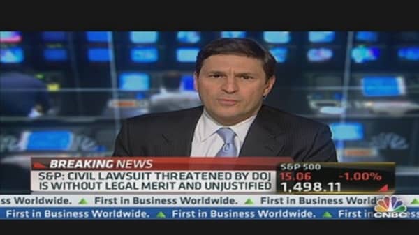 S&P: Civil Lawsuit Threatened by DOJ Unjustified