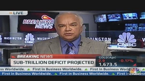Deficit to Drop Below $1 Trillion