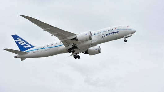 Boeing's 787 on its test flight