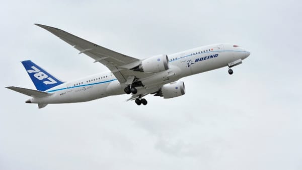 Boeing's 787 on its test flight