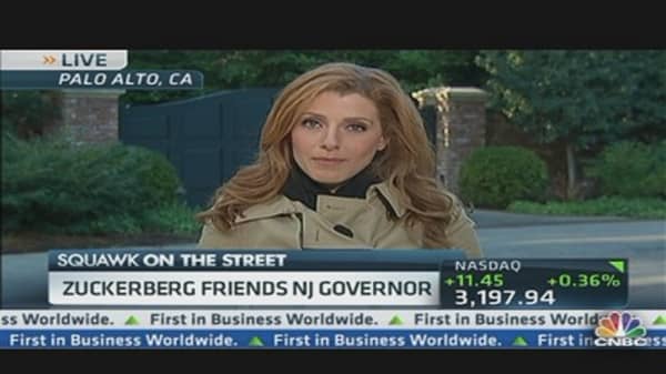 Zuckerberg 'Friends' New Jersey Governor