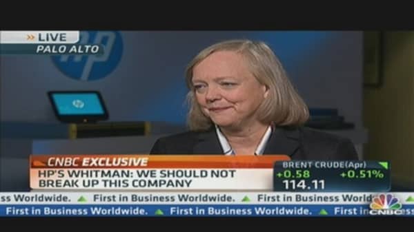 CEO Whitman: 'We Should Not Break Up' HP