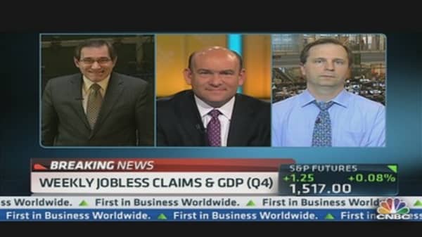 Jobless Claims Down 22K & Q4 GDP (Revised) Up 0.1%