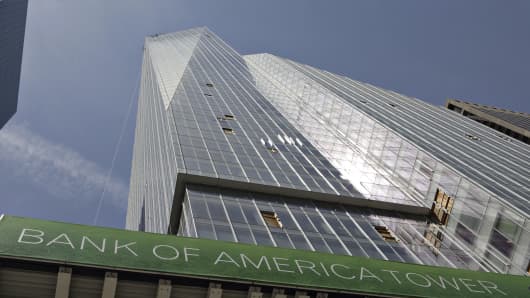 The Bank of America Tower stands in New York, U.S.
