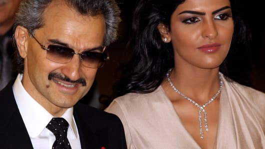 Prince Alwaleed Bin Talal Bin Abdulaziz Alsaud and wife Princess Amira