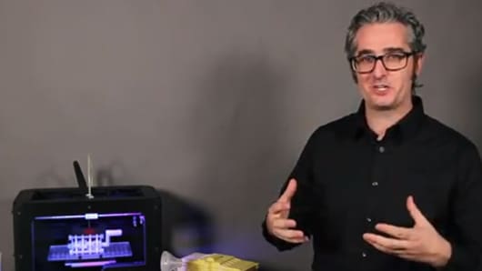 MakerBot founder Bre Pettis unveiled its latest, desktop 3-D printer at Austin’s SXSW Interactive.